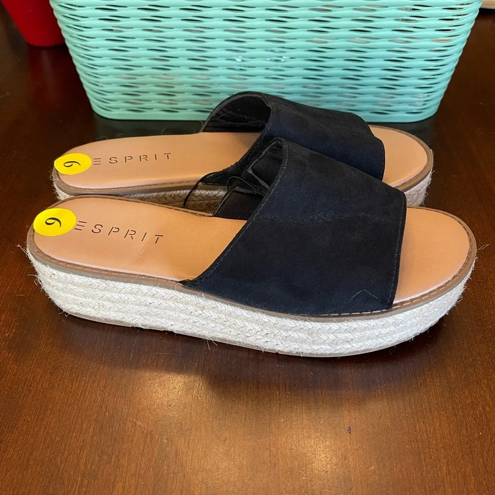 Esprit Nadina Platform Espridilla Slides NWOT